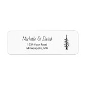 Rustic Pine Tree Woodland Wedding Return Address (Vorne)