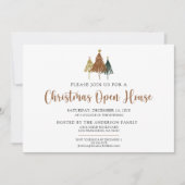 Rustic Pine Trees Weihnachtsaufenthalt Einladung (Vorderseite)