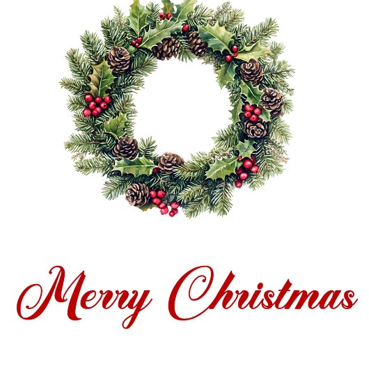 Rustic pine wreath Christmas gift bag custom Mittlere Geschenktüte