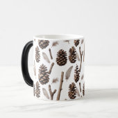 Rustic Pinecone Colour Morphing Tasse - Bauernhof (Vorderseite Links)