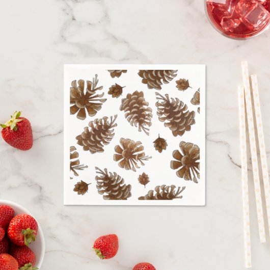 Rustic Pinecone Paper Napkin Serviette (Beispiel)