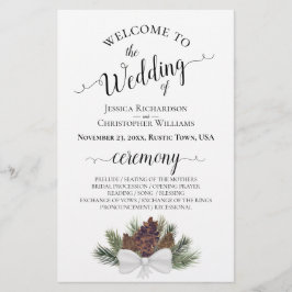 Rustic Pinecones Budget Hochzeitsprogramm