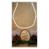 Rustic Pines Woodland Wedding Danke Kleine Geschenktüte (Rückseite)