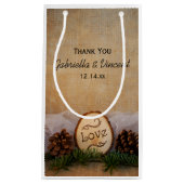 Rustic Pines Woodland Wedding Danke Kleine Geschenktüte (Vorderseite)