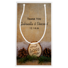 Rustic Pines Woodland Wedding Danke Kleine Geschenktüte
