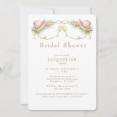 Rustic Pink Cowboy Hat Rustic Bridal Shower Einladung (Vorderseite)