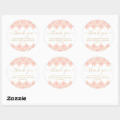 Rustic Pink Diamond Danke Aufkleber (Blatt)