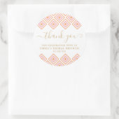 Rustic Pink Diamond Danke Aufkleber (Tasche)