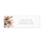 Rustic Pink Floral Return Address Label (Vorne)