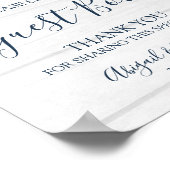 Rustic Pink Floral Spring Wedding Guest Book Sign Poster (Ecke)