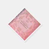 RUSTIC PINK - Hochzeitscocktail Napkin Serviette (Ecke)