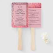 RUSTIC PINK - Hochzeitslüfter Fächer (Vorne und Hinten)