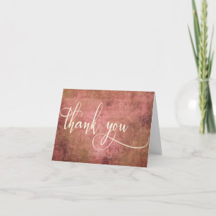 Rustic Pink & Jute Vintage 3 Danke