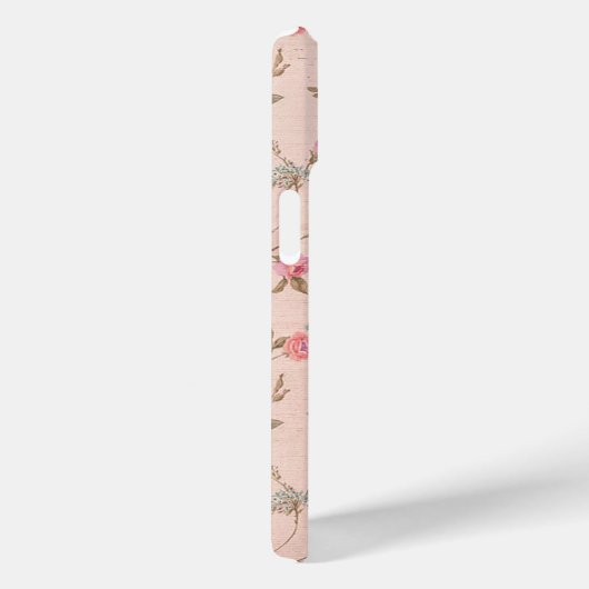 Rustic Pink Rose Custom iPhone 15 Case (Rückseite / Rechts)