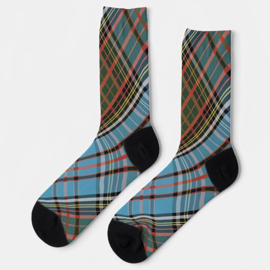 Rustic Plaid Anderson Classic Tartan Socken (Linkes Detail)