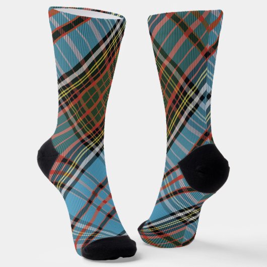 Rustic Plaid Anderson Classic Tartan Socken (Gewinkelt)