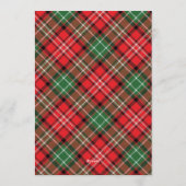 Rustic Plaid Christmas Photo Card Einladung (Rückseite)