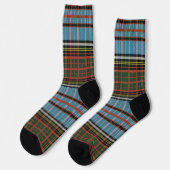Rustic Plaid Elegant Tartan Socken (Linkes Detail)