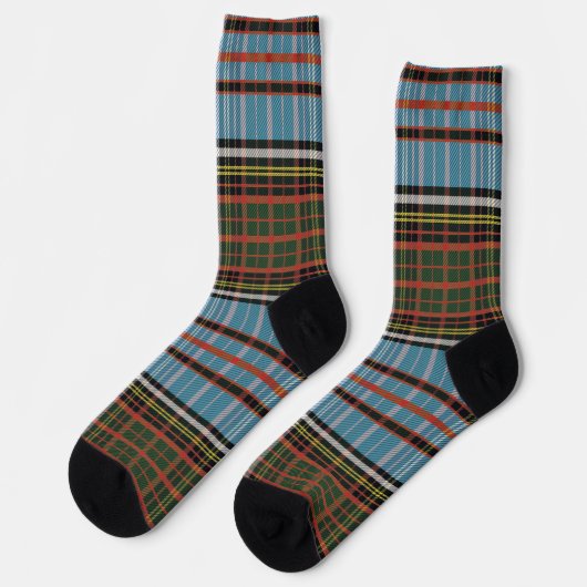 Rustic Plaid Elegant Tartan Socken (Linkes Detail)