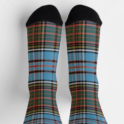 Rustic Plaid Elegant Tartan Socken (Oben)