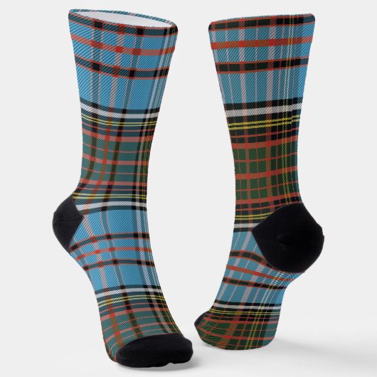 Rustic Plaid Elegant Tartan Socken (Gewinkelt)