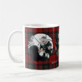 Rustic Plaid Modern Baby’s First Christmas Kaffeetasse (Links)