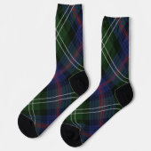 Rustic Plaid Purple Checkered Sutherland Tartan Socken (Linkes Detail)