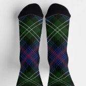 Rustic Plaid Purple Checkered Sutherland Tartan Socken (Oben)