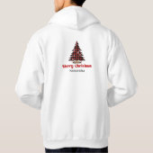 Rustic Plaid Tree Christmas Hoodie Farmhouse Style (Rückseite)