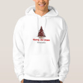 Rustic Plaid Tree Christmas Hoodie Farmhouse Style (Vorderseite)