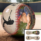 Rustic Player Silhouette Name Foto Baseball