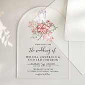 Rustic Poinsettia Christmas Candle Wedding Acryleinladungen