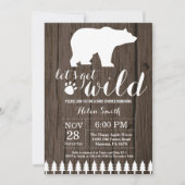 Rustic Polar Bear Baby Shower Einladung (Vorderseite)