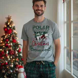 Rustic Polar Delivery Co Fresh Cut Weihnachtsbäume Tri-Blend Shirt