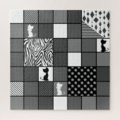 Rustic, Popular, Black and white, Patchwork, Simpl Puzzle (Vertikal)