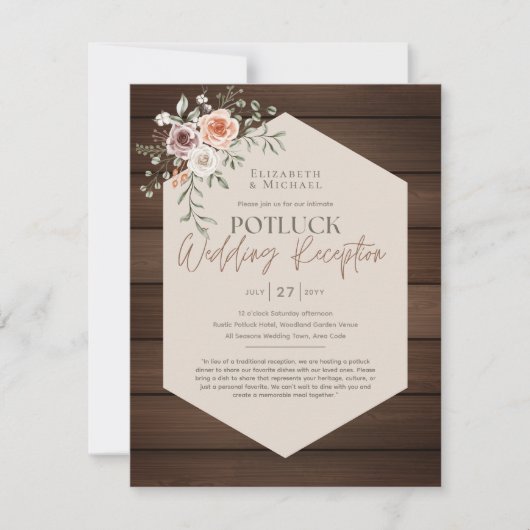 Rustic POTLUCK Wedding Template Guide (Vorderseite)