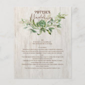 Rustic POTLUCK Wedding Template Guide (Rückseite)