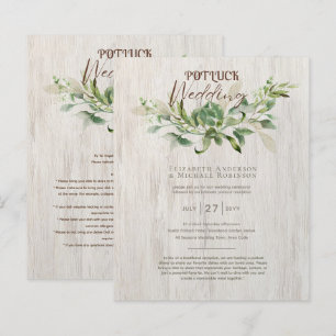 Rustic POTLUCK Wedding Template Guide