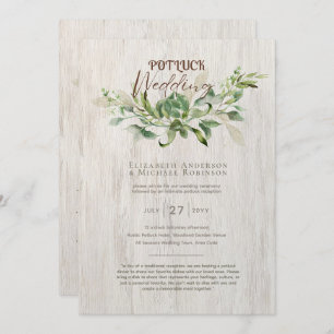 Rustic POTLUCK Wedding Template Guide