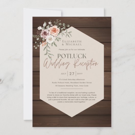 Rustic POTLUCK Wedding Template Guide (Vorderseite)