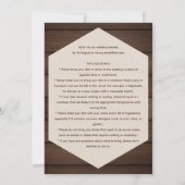 Rustic POTLUCK Wedding Template Guide (Rückseite)