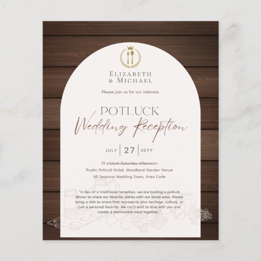 Rustic POTLUCK Wedding Template Guide (Vorderseite)