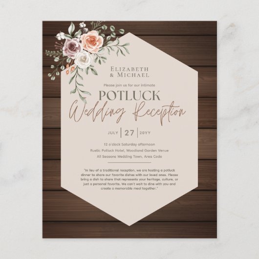 Rustic POTLUCK Wedding Template Guide (Vorderseite)