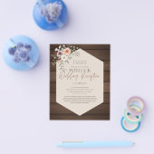 Rustic POTLUCK Wedding Template Guide Flyer (Einzeln)