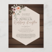 Rustic POTLUCK Wedding Template Guide Flyer (Vorne)