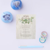 Rustic POTLUCK Wedding Template Guide Flyer (Einzeln)