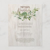 Rustic POTLUCK Wedding Template Guide Flyer (Vorne)