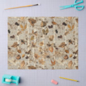 Rustic Pressed Leaves Pattern –Autumn Botanical 16 Seidenpapier (Basteln)