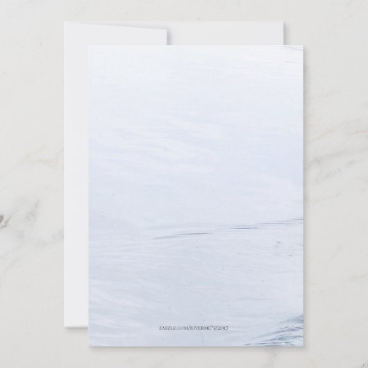 © Rustic Pristine Lakeside Wedding Custom Einladung (Rückseite)