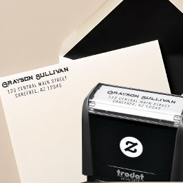 Rustic Professional Address Permastempel